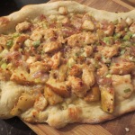 Pear, Chicken, Scallion, Red Onion, and Sharp White Cheddar Pizza